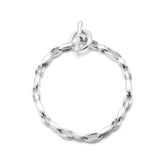 Bradoon Bracelet | Large Mixed Link | Sterling Silver