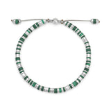 Vexa Bracelet | Matte Malachite | Sterling Silver