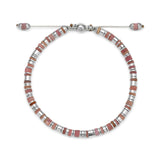 Vexa Bracelet | Matte Ruby | Sterling Silver