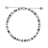 Vexa Bracelet | Matte Rainbow Gemstone | Sterling Silver