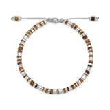 Vexa Bracelet | Matte Tiger Eye | Sterling Silver