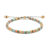 Malli Bracelet | Light Blue Pattern | Yellow Gold