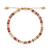 Malli Bracelet | Maroon Pattern | Yellow Gold