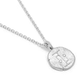 Message Pendant Necklace | Healing | Sterling Silver | Diamond Detail