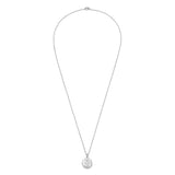 Message Pendant Necklace | Healing | Sterling Silver | Diamond Detail
