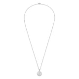 Message Pendant Necklace | Love | Sterling Silver | Diamond Detail