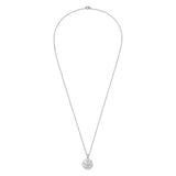 Message Pendant Necklace | Abundance | Sterling Silver | Diamond Detail