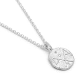 Message Pendant Necklace | Prosperity | Sterling Silver | Diamond Detail