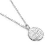 Message Pendant Necklace | Victory | Sterling Silver | Diamond Detail