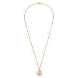Message Pendant Necklace | Strength | Yellow Gold | Diamond Detail