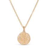 Message Pendant Necklace | Abundance | Yellow Gold | Diamond Detail