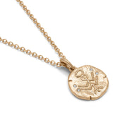 Message Pendant Necklace | Abundance | Yellow Gold | Diamond Detail