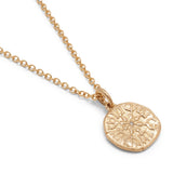 Message Pendant Necklace | Empowerment | Yellow Gold | Diamond Detail