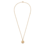 Message Pendant Necklace | Abundance | Yellow Gold | Diamond Detail
