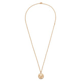 Message Pendant Necklace | Prosperity | Yellow Gold | Diamond Detail