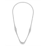 Mic Curb Link Necklace | 3 Graduating | Sterling Silver