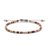 Mini Malli Bracelet | Maroon Pattern | Sterling Silver