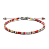 Mini Malli Bracelet | Red Pattern | Sterling Silver
