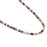 Mini Malli Necklace | Black Pattern | Sterling Silver