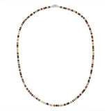 Mini Malli Necklace | Black Pattern | Sterling Silver