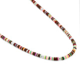 Mini Malli Necklace | Brown Pattern | Sterling Silver