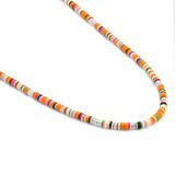 Mini Malli Necklace | Orange Pattern | Sterling Silver