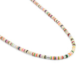 Mini Malli Necklace | Off White Pattern | Sterling Silver
