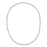 Mini Malli Necklace | Off White Pattern | Sterling Silver