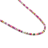 Mini Malli Necklace | Purple Pattern | Sterling Silver