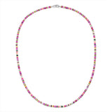 Mini Malli Necklace | Purple Pattern | Sterling Silver