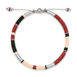 Palli | Maroon Pattern | Sterling Silver