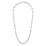 Percep Necklace/Bracelet | Three Wrap | Mixed Gemstone | Sterling Silver