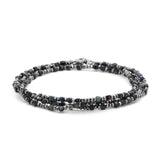 Percep Necklace/Bracelet | Three Wrap | Sapphire | Sterling Silver