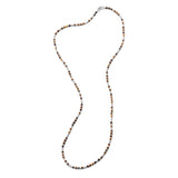 Percep Necklace/Bracelet | Three Wrap | Tiger Eye | Sterling Silver
