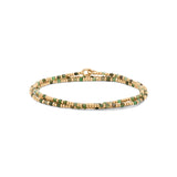 Percep Necklace/Bracelet | Three Wrap | Emerald | Yellow Gold