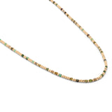 Percep Necklace/Bracelet | Three Wrap | Emerald | Yellow Gold