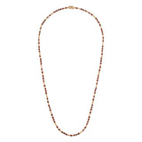 Percep Necklace/Bracelet | Three Wrap | Garnet | Yellow Gold
