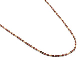 Percep Necklace/Bracelet | Three Wrap | Garnet | Yellow Gold