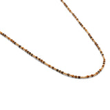 Percep Necklace/Bracelet | Three Wrap | Tiger Eye | Yellow Gold