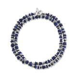 Pilla Bracelet | Two Wrap | Lapis | Sterling Silver