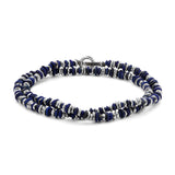 Pilla Bracelet | Two Wrap | Lapis | Sterling Silver