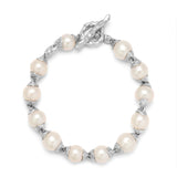 The Raigh Bracelet | 10mm | White Pearl | Sterling Silver