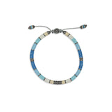 Rizon Bracelet I Light Blue Pattern I Pave Detail I White Gold