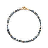 Shine Bracelet | 3.5mm | Pave Detail | Sapphire | Yellow Gold