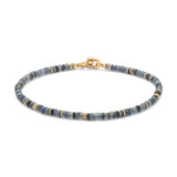 Shine Bracelet | 3.5mm | Pave Detail | Sapphire | Yellow Gold