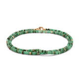 Shine Necklace/Bracelet | 3.5mm | Pave Detail | Emerald | Yellow Gold