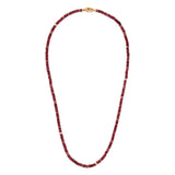 Shine Necklace/Bracelet | 3.5mm | Pave Detail | Ruby | Yellow Gold