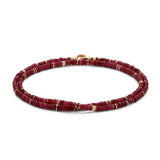 Shine Necklace/Bracelet | 3.5mm | Pave Detail | Ruby | Yellow Gold
