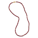 Shine Necklace/Bracelet | 3.5mm | Pave Detail | Ruby | Yellow Gold