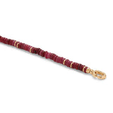 Shine Necklace/Bracelet | 3.5mm | Pave Detail | Ruby | Yellow Gold